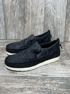 Sperry Mens Black Quilted Slip-On Shoes Moccasin 11M Casual Comfort Sole Outdoor